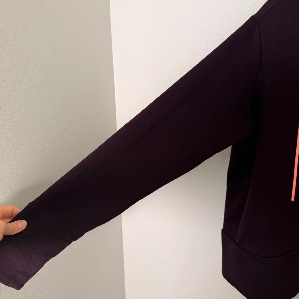 Nike‎ Spellout Dri-Fit Hoodie French Terry Plum Sweatshirt (LG) Casual Basics